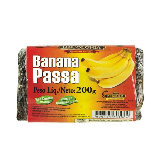Hovedbilde DACOLONIA Bananbar Banan Passa  12x200g