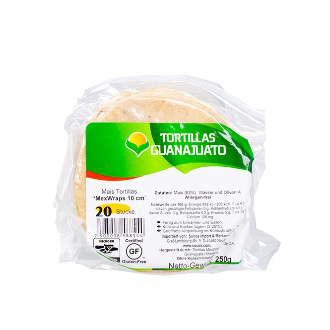 Hovedbilde GUANAJUATO MexWraps Corn Tortillas 10cm 40x250g-10cm
