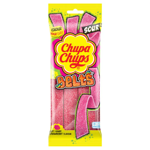 Chupa Chups Strawberry Belts 18x90g