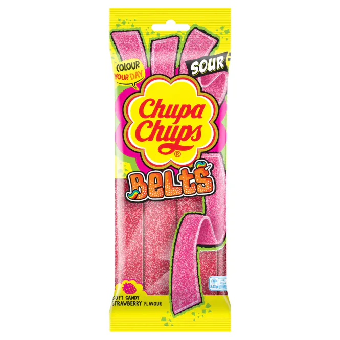 Hovedbilde Chupa Chups Strawberry Belts 18x90g
