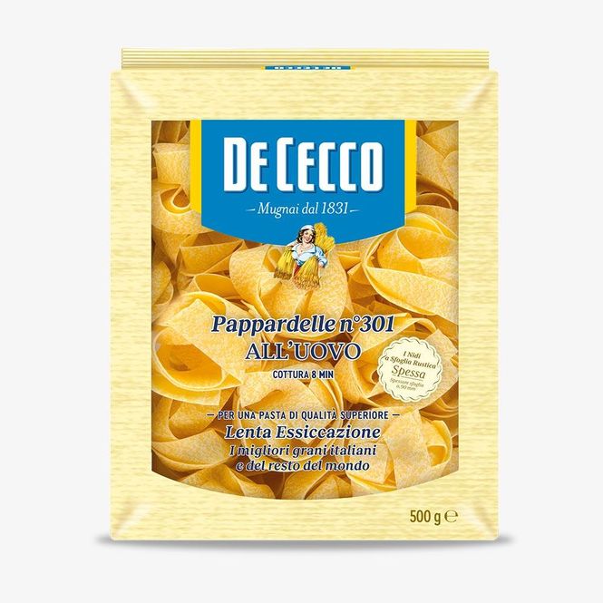 Hovedbilde De Cecco Egg Pasta Pappardelle N°301 8x500g